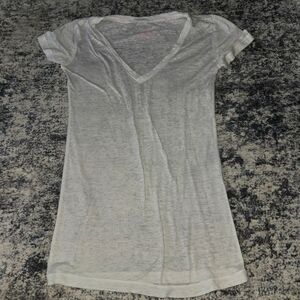 PINK Victoria's Secret White Fitted Short Sleeve Top